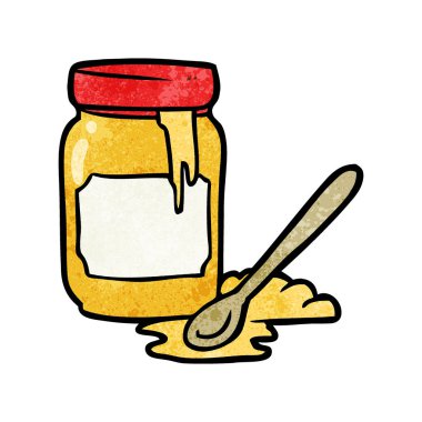 karikatür kavanoz bal