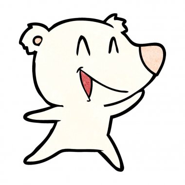 Kutup ayısı karikatür gülüyor