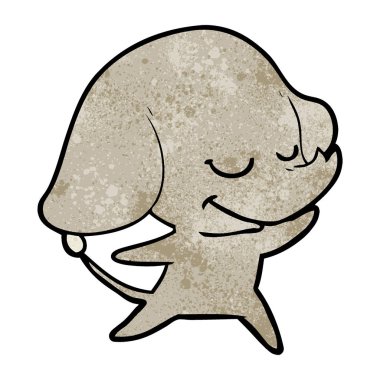 Çizgi film filinin vektör illüstrasyonu