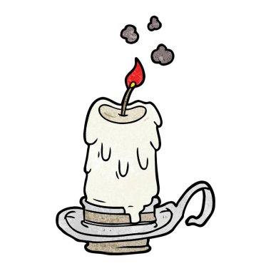 çizgi film eski ürkütücü mum şamdan