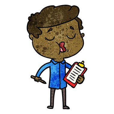 vektör çizim konuşuyor karikatür adam