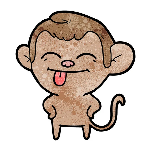 Vector Illustration Funny Cartoon Monkey — Stock Vector