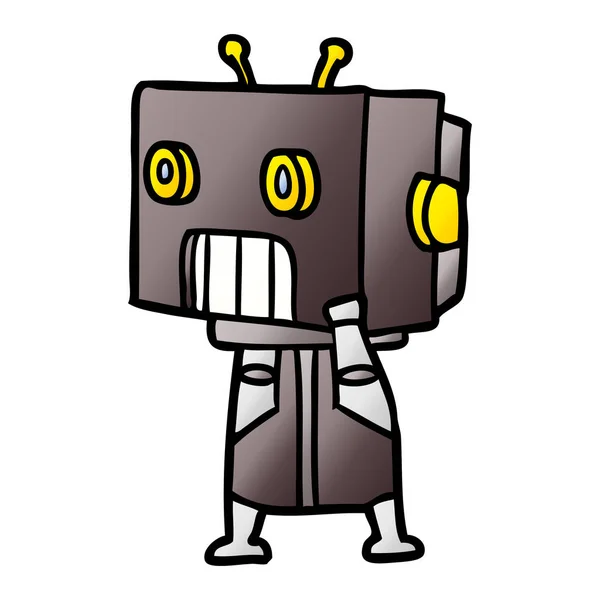 Vektor Illustration Tecknad Robot — Stock vektor