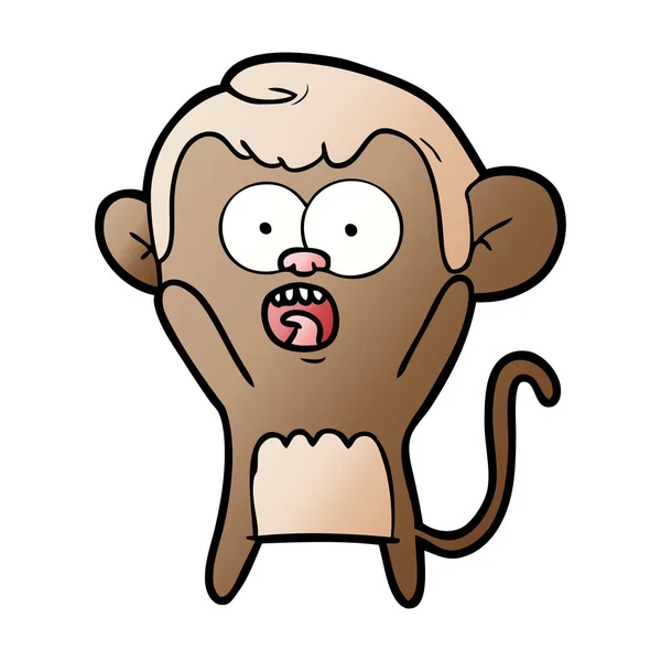 卡通震撼猴的矢量插图 — 图库矢量图片
