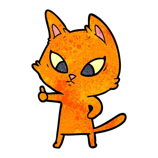 Vector Illustratie Van Cartoon Kat — Stockvector