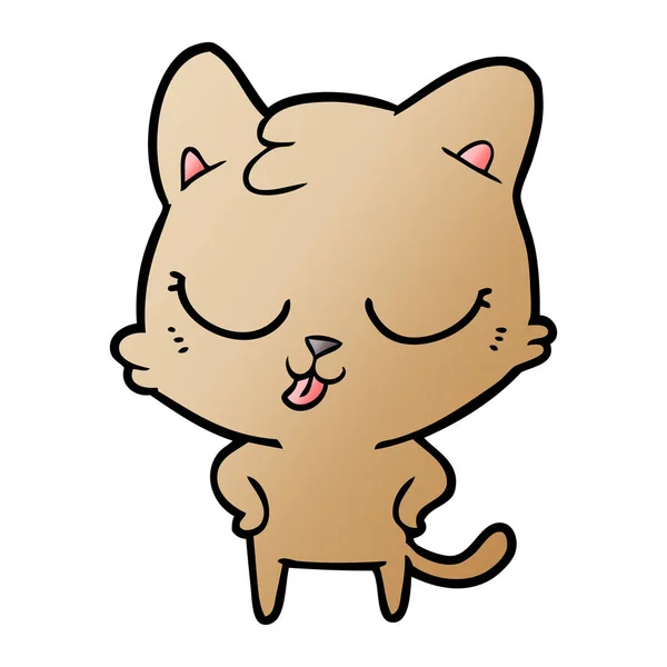 Vector Ilustración Dibujos Animados Gato — Vector de stock