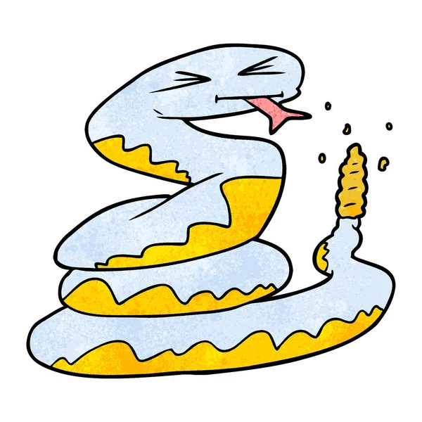 漫画怒っているガラガラヘビのベクトル イラスト — ストックベクタ