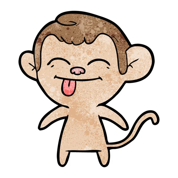 Vectorillustratie Van Grappige Cartoon Monkey — Stockvector