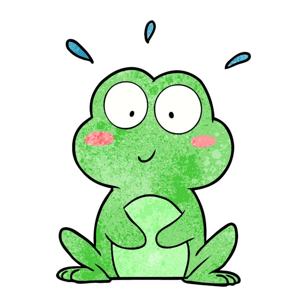 Vector Illustration Cartoon Frog — Stock Vector