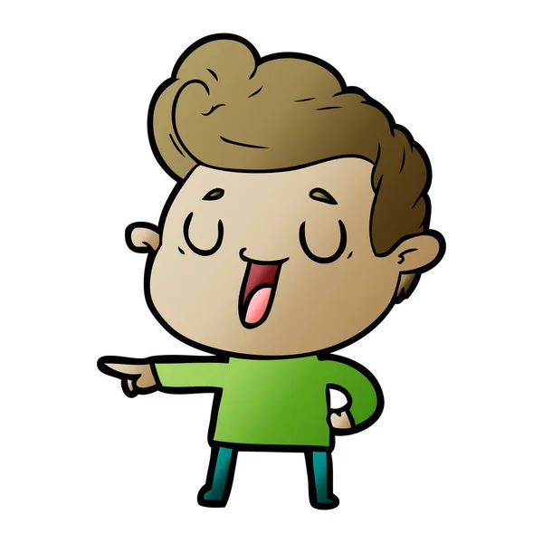 Vectorillustratie Van Happy Cartoon Man — Stockvector