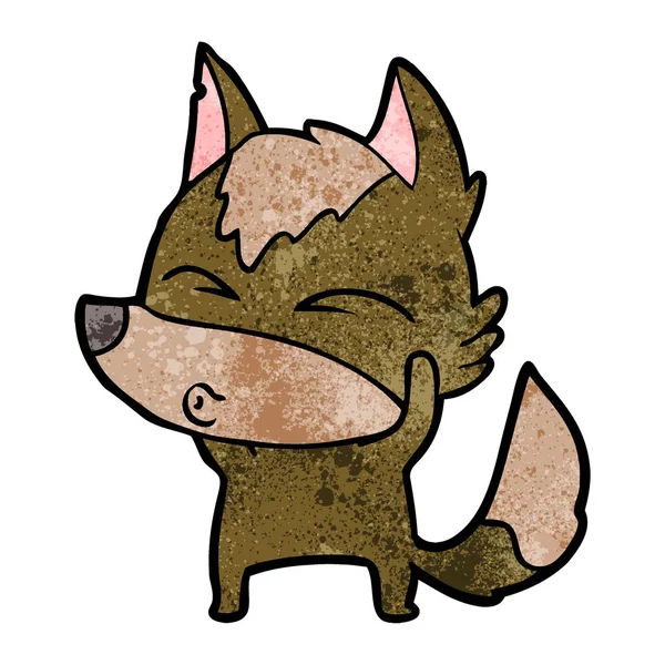 Ilustración Vectorial Lobo Dibujos Animados — Archivo Imágenes Vectoriales