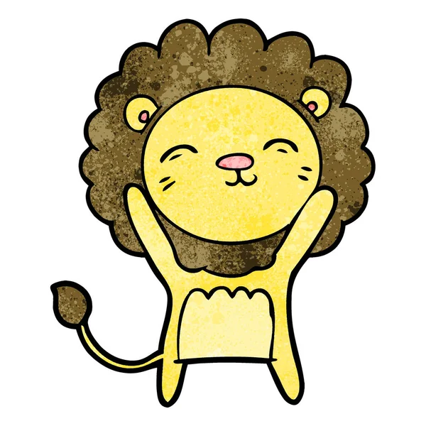 Vector Illustration Cartoon Lion — Stock Vector