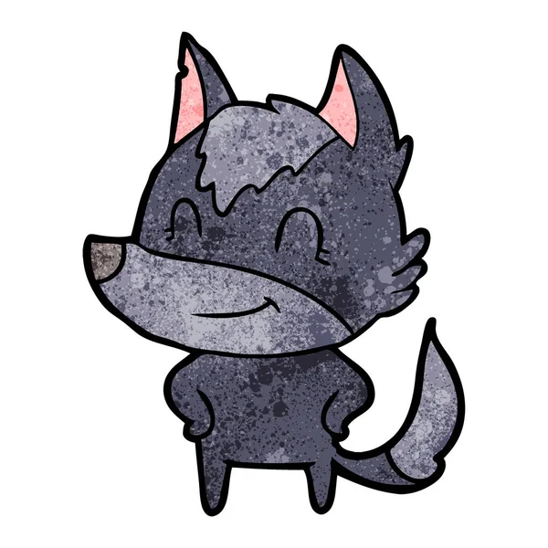 Vektor Illustration Von Cartoon Wolf — Stockvektor