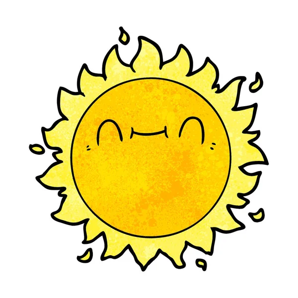 Vektorillustration Der Glücklichen Cartoon Sonne — Stockvektor