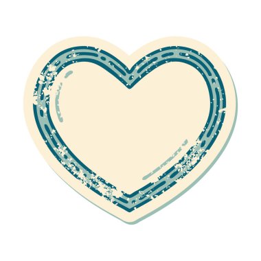 Bir kalbin sembolik depresif dövme görüntüsü