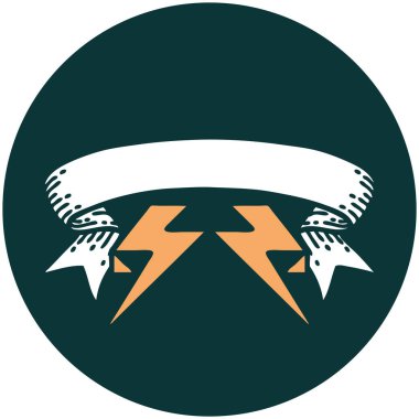 yıldırım sancağına sahip dövme biçimi simgesi