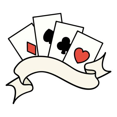 geleneksel kart ve afiş tarzında dövme