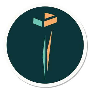 Geleneksel demir çivi stili dövme çıkartması