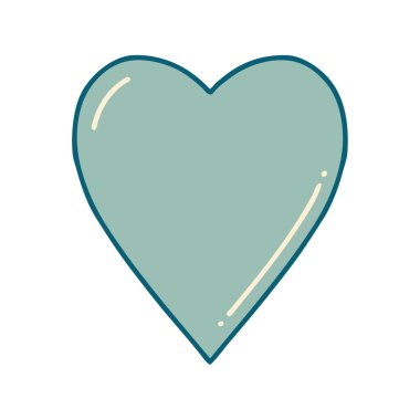 Bir kalbin ikonik dövme görüntüsü