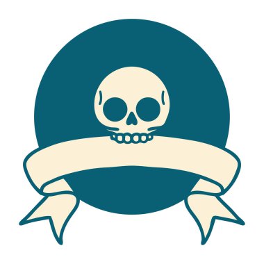 kafatası sancağıyla dövme biçimi simgesi