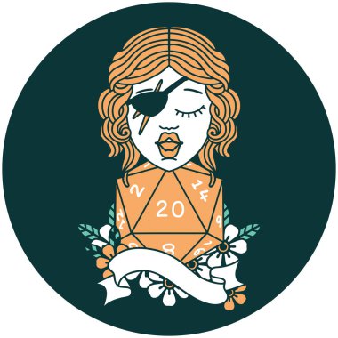 Doğal 20 zarlı dolandırıcı insan simgesi