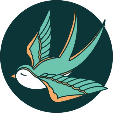 Bir kırlangıcın ikonik dövme şekli