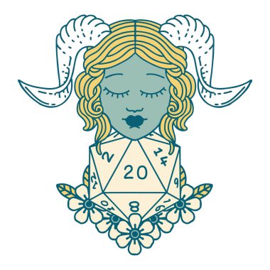 Retro Dövme Biçimi Doğal yirmilik zar atma ile düzenleme