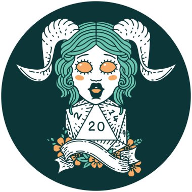 Doğal yirmilik zar atma ikonu