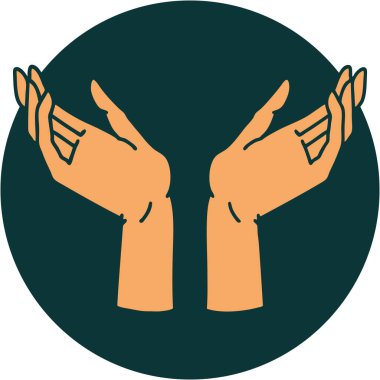 Açık ellerin ikonik dövme şekli