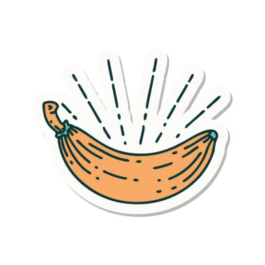 Dövme stili muz etiketi.