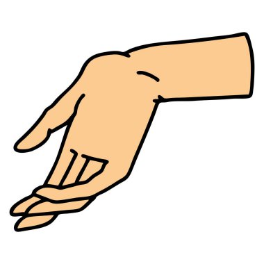 geleneksel el şeklinde dövme.