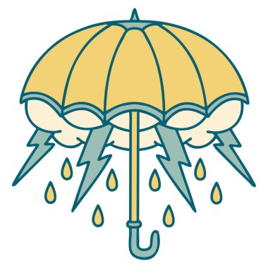 Bir şemsiyenin ikonik dövme şekli