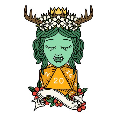 Retro Dövme Biçimli Ork Karakteri