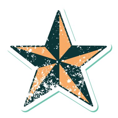 Bir yıldızın sembolik dövmeli görüntüsü