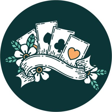 Kart ve pankartın ikonik dövme biçimi