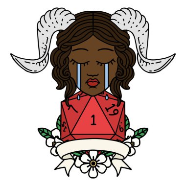 Retro Dövme Biçimi ağlama Doğal bir D20 zar atışıyla kiremit döşeme