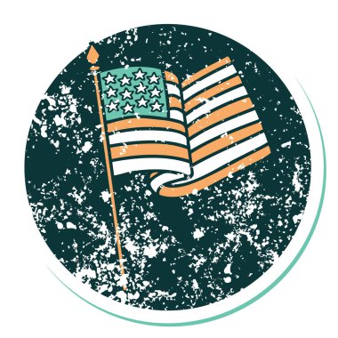 Amerikan bayrağının sembolik dövmeli resmi