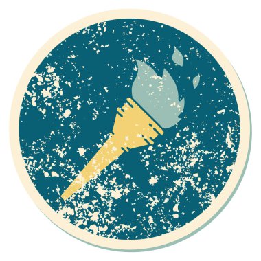 Yakılmış bir meşalenin sembolik dövmeli görüntüsü