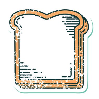 Bir dilim ekmeğin sembolik dövmeli görüntüsü