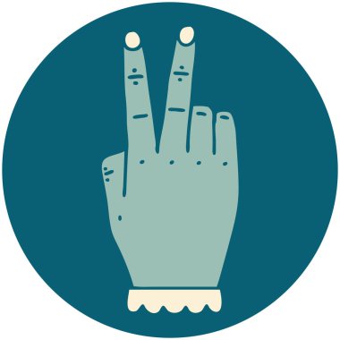 El kaldırma simgesi iki parmak hareketi