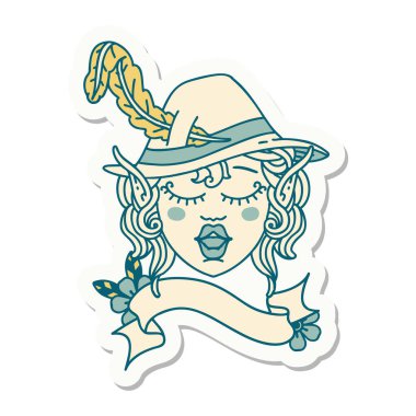 Cüce ozan karakter suratı çıkartması