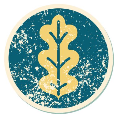 Yaprağın sembolik dövmeli resmi