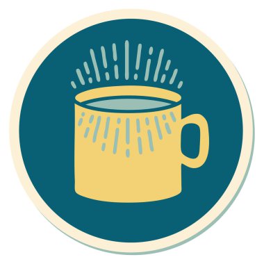 Dövme çıkartması geleneksel kahve tarzında.