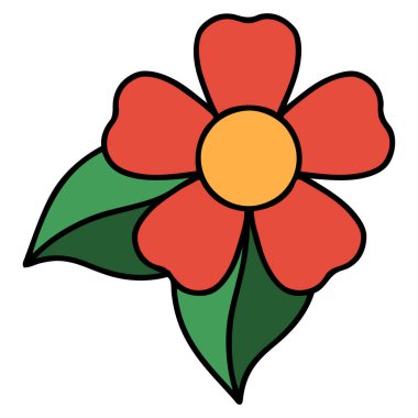 Geleneksel çiçek şeklinde dövme.