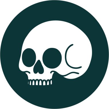 Bir kafatasının ikonik dövme şekli