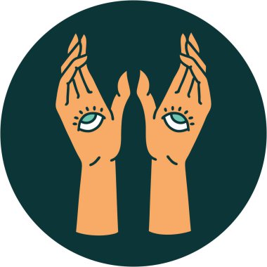 Mistik ellerin ikonik dövme görüntüsü