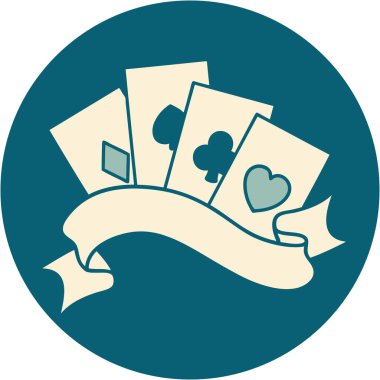 Kart ve pankartın ikonik dövme biçimi