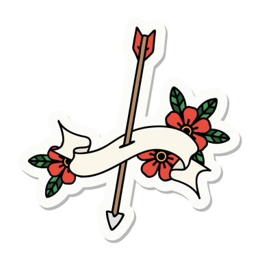 ok sancağıyla dövme stili etiketi