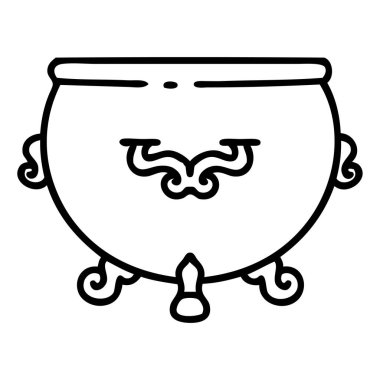 Siyah çizgili bir kazan dövmesi