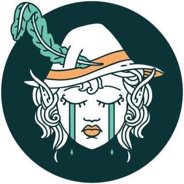 Ağlayan Elf Ozan karakter yüzü ikonu